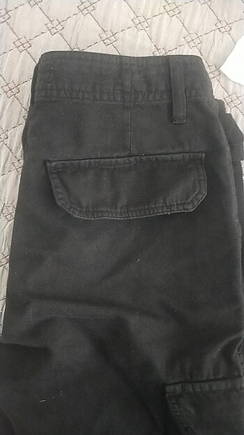 32 Beden siyah Renk Zara kargo siyah kadın pantolon