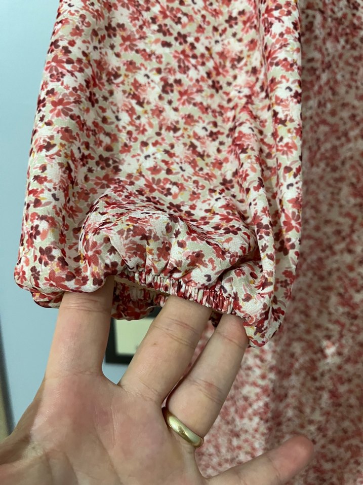 Bordo Bohem Uzun Kollu Uzun Elbise - Görsel 3