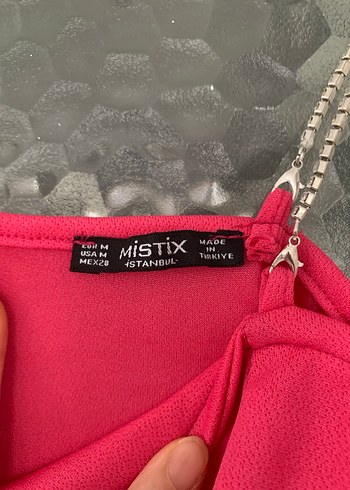 Zincir Detaylı Pembe Mini Büstiyer - Görsel 2