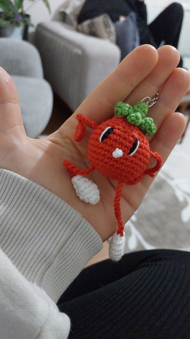 Renkli Örgü Bohem Anahtarlık - Görsel 2