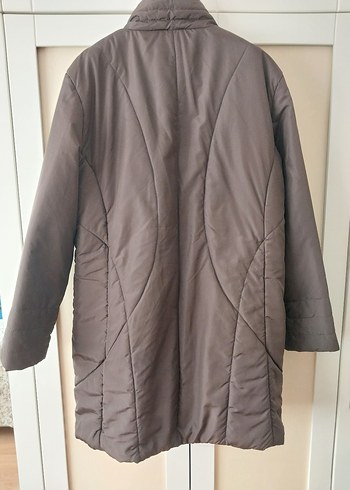 Kadın kahverengi Kapitone Fermuarlı Mont - Görsel 6