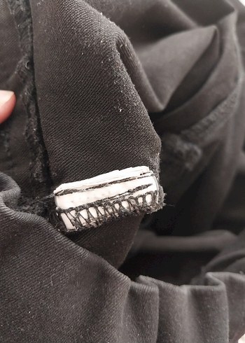 Düğmeli siyahKadın Kot Pantolon - Görsel 3