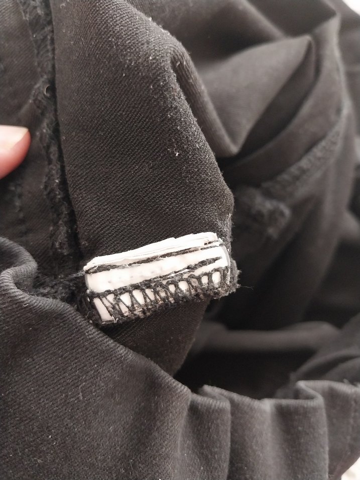 Düğmeli siyahKadın Kot Pantolon - Görsel 3