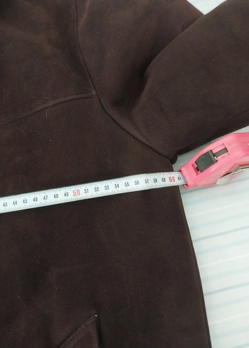 Düğmeli Kahverengi Süet Erkek Kaban - Görsel 5