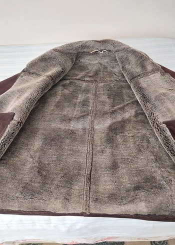 Düğmeli Kahverengi Süet Erkek Kaban - Görsel 3