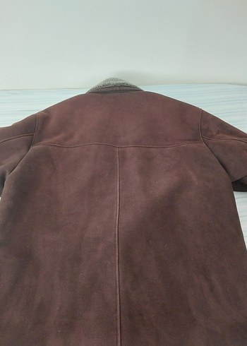 Düğmeli Kahverengi Süet Erkek Kaban - Görsel 4