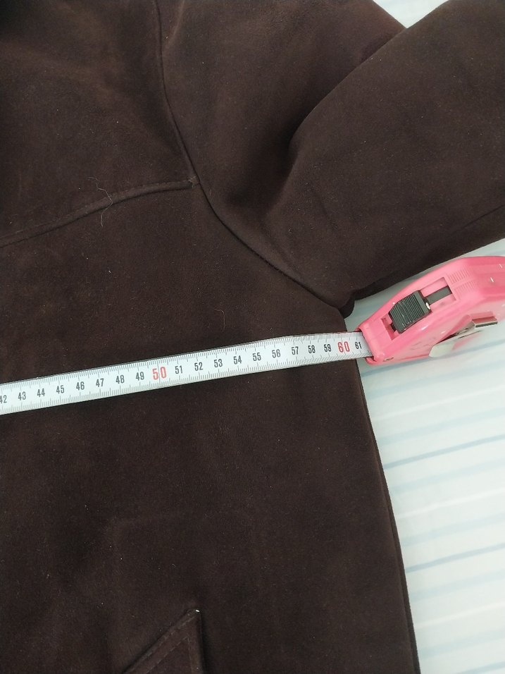 Düğmeli Kahverengi Süet Erkek Kaban - Görsel 5