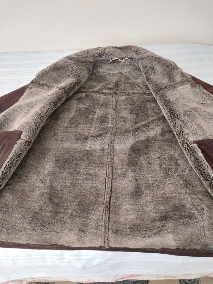 Düğmeli Kahverengi Süet Erkek Kaban - Görsel 3