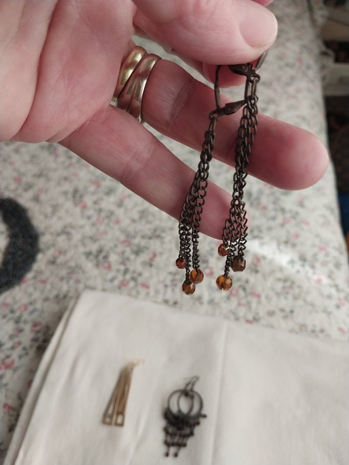 Bohem Tarz Kahverengi Boncuklu Küpe Seti - Görsel 4