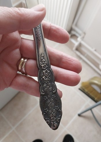 Parlak Gri Desenli Yemek Bıçağı Seti - Görsel 3