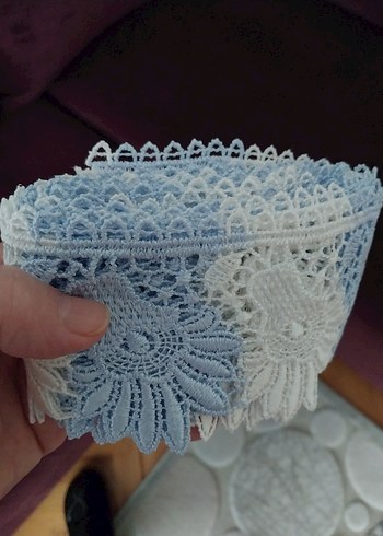 iki renkli güpür dantel - Görsel 5