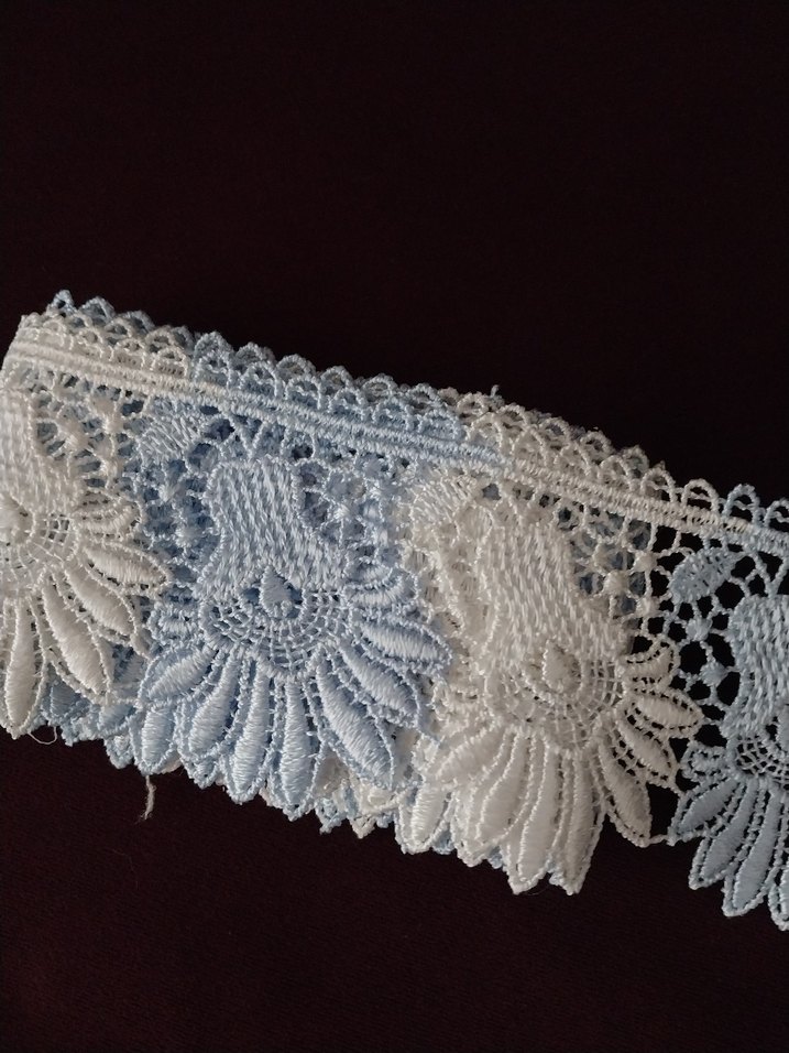 iki renkli güpür dantel - Görsel 2