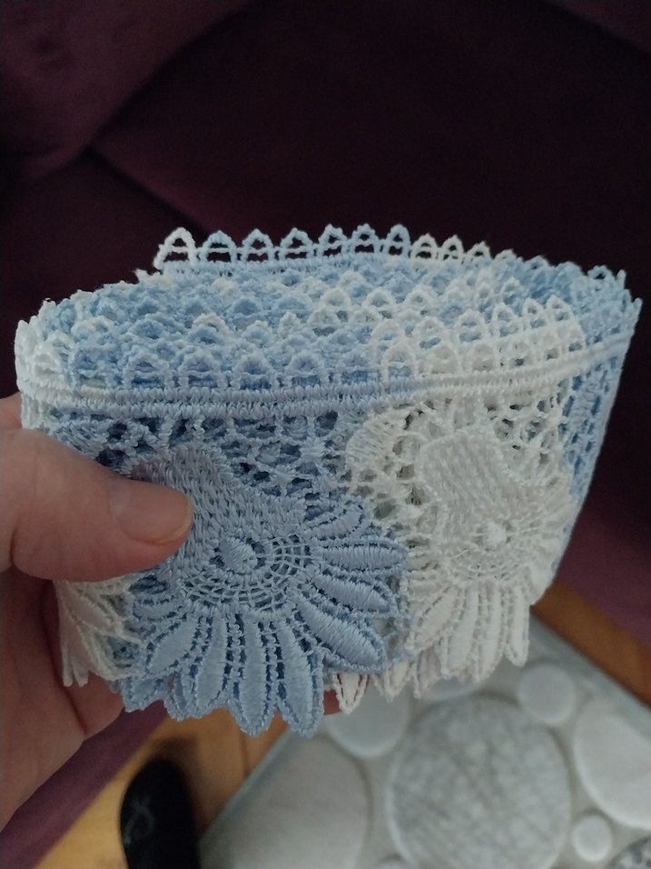 iki renkli güpür dantel - Görsel 5