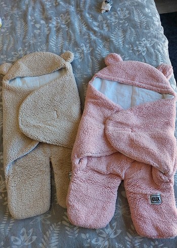 Pembe ve Bej Bebek Peluş Battaniye - Görsel 2