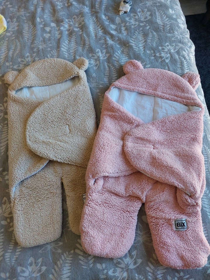 Pembe ve Bej Bebek Peluş Battaniye - Görsel 2