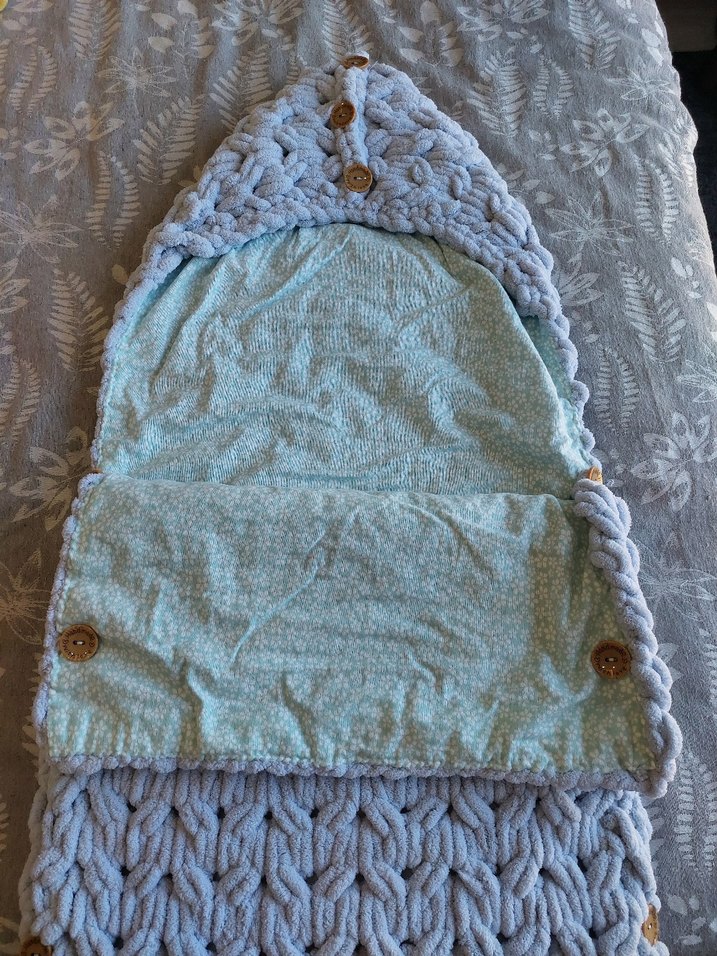 Gri Örgü Bebek Battaniyesi - Görsel 3