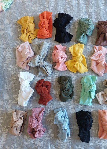 Çocuk Örgü Bohem Renkli Saç Bantları - Görsel 2