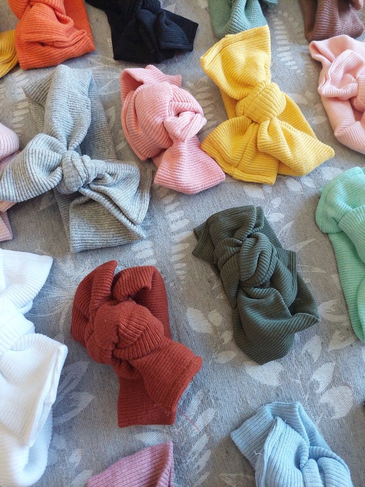 Çocuk Örgü Bohem Renkli Saç Bantları - Görsel 3