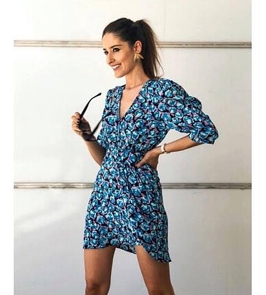Markasız Ürün Zara model çiçek desen elbise