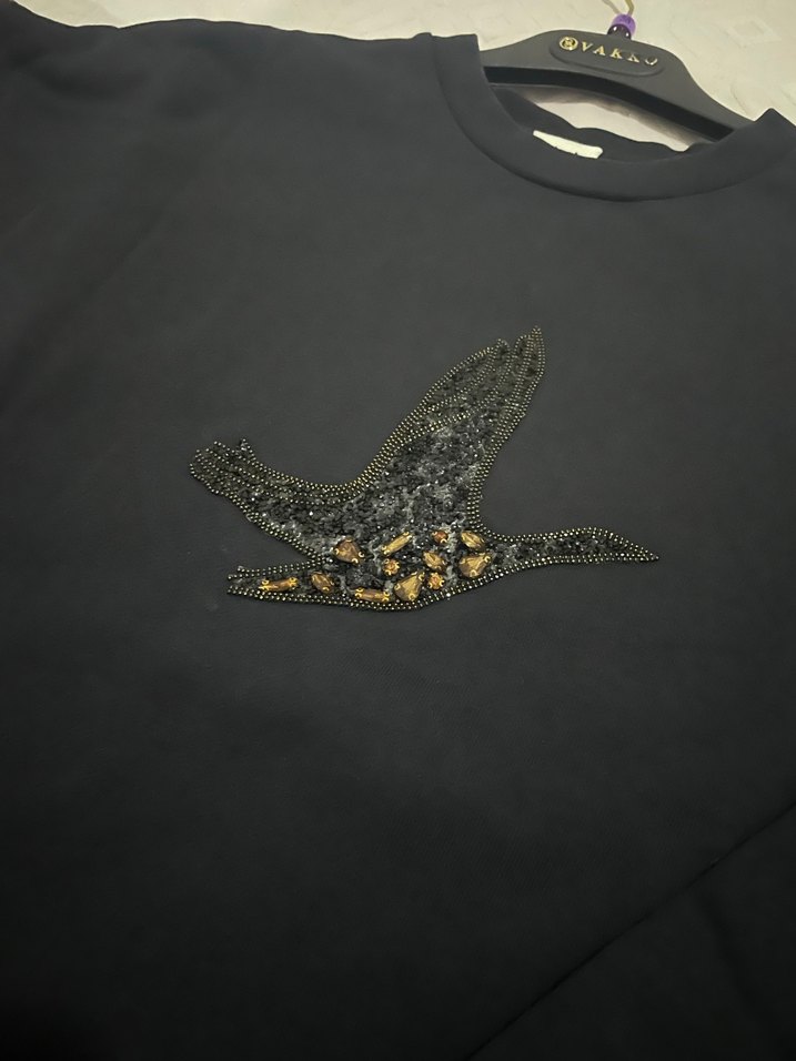 Kadın Siyah Uzun Kollu Salaş Tunik - Görsel 4