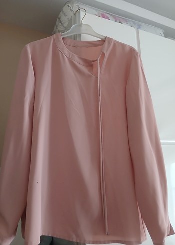 Pembe V Yaka Rahat Kesim Hamile Bluzu