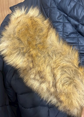 Kadın Koyu Mavi Midi Kışlık Mont - Görsel 4