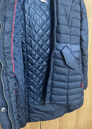 Kadın Koyu Mavi Midi Kışlık Mont - Görsel 6