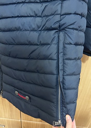 Kadın Koyu Mavi Midi Kışlık Mont - Görsel 5