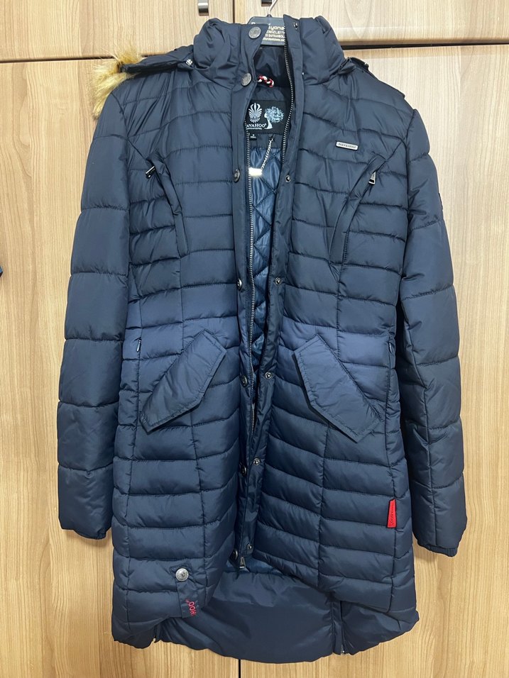 Kadın Koyu Mavi Midi Kışlık Mont - Görsel 2