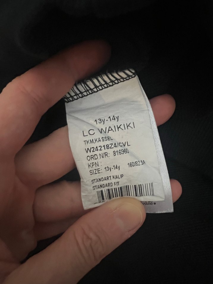 Siyah Kapüşonlu Baskılı Sweatshirt - Görsel 4