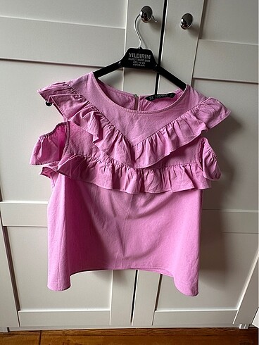Zara pembe bluz