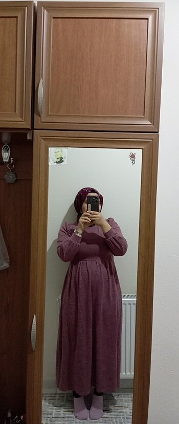 40 Beden triko pembe elbise kışlık
