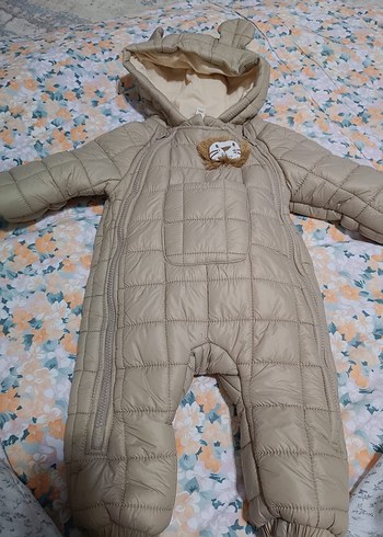 9 Ay Beden Kürk Detaylı Kahverengi Bebek mont