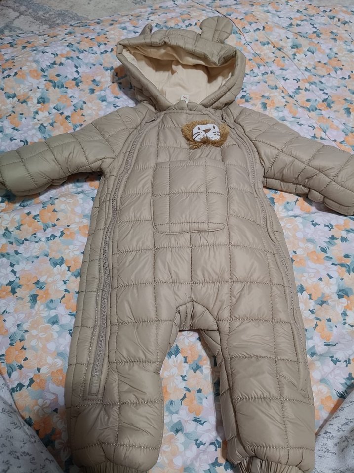 Kürk Detaylı Kahverengi Bebek mont - Görsel 2