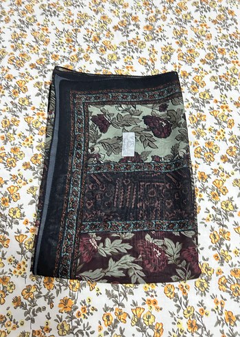 Çiçek Desenli Bohem Kadın Şal - Görsel 2