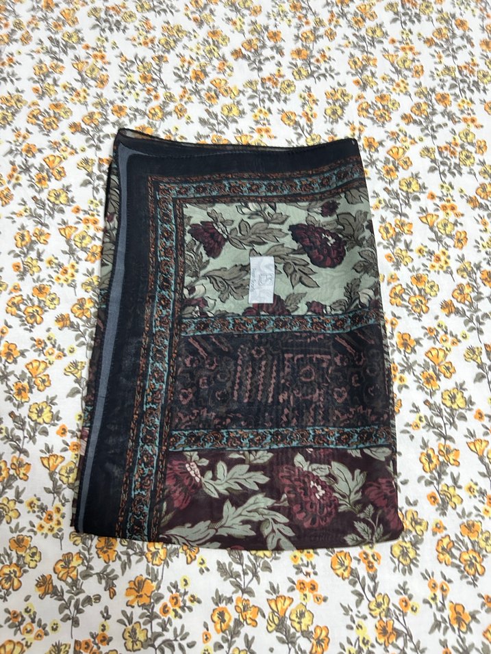 Çiçek Desenli Bohem Kadın Şal - Görsel 2