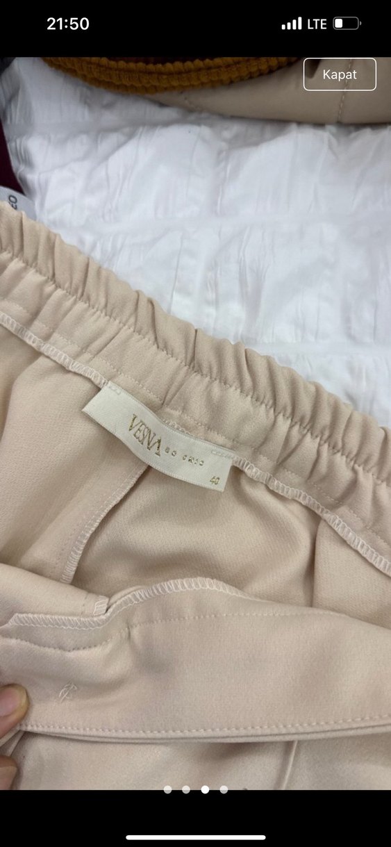 Bej Kadın Kumaş Pantolon vesna - Görsel 3