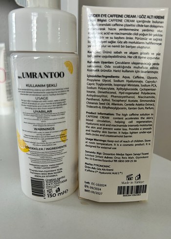 Cilt temizliyici ve göz kremi. - Görsel 3