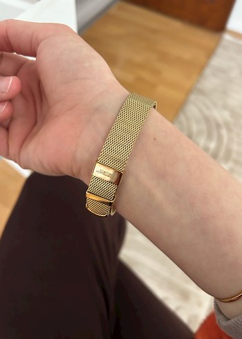 Altın Renkli Modern Klasik Kadın Kol Saati - Görsel 3