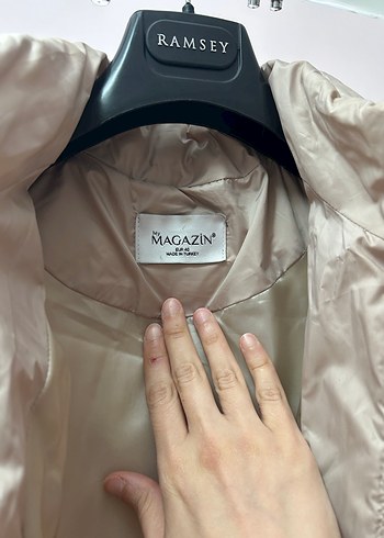 Suni Kürklü Uzun Bej Kadın Yelek - Görsel 3