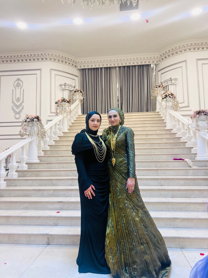 Uzun Kol, Yüksek Yakalı haki Bohem Kadın Elbise - Görsel 4