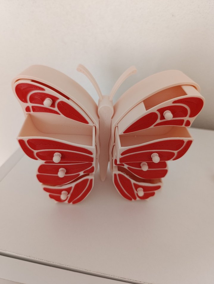 Kelebek Şeklinde Renkli takı kutusu - Görsel 2