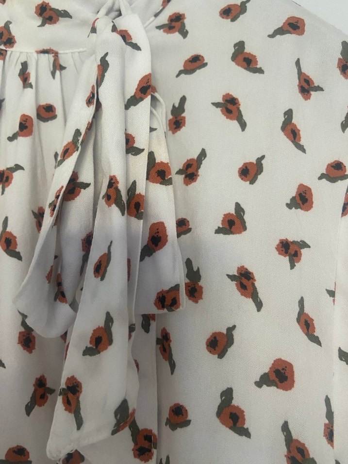 Bohem Uzun Kollu çiçekli Bluz - Görsel 3