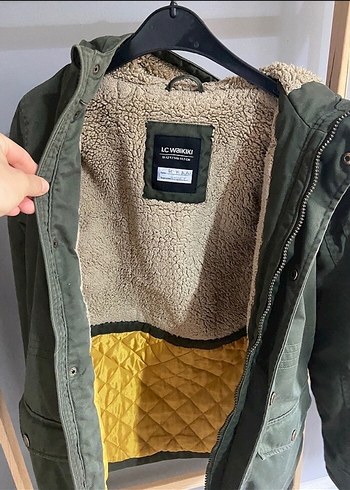 Erkek Çocuk Haki Kamuflaj Düğmeli Mont - Görsel 3