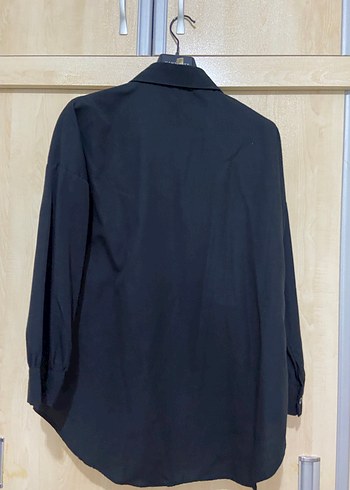 Nakışlı Siyah Uzun Kollu Gömlek - Görsel 5