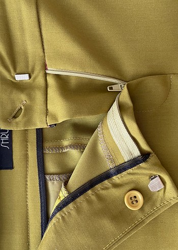 Kadın Haki Kumaş Pantolon - Görsel 5