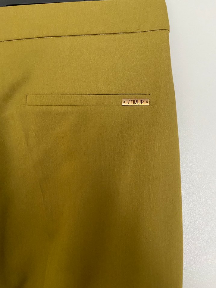 Kadın Haki Kumaş Pantolon - Görsel 4