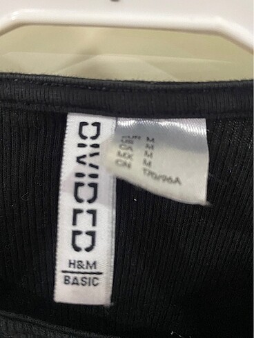 m Beden H&M siyah uzun kollu crop