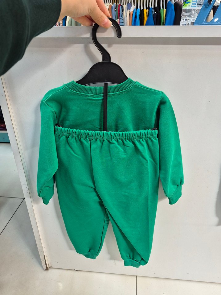 Erkek Çocuk Yeşil Baskılı Sweatshirt - Görsel 2