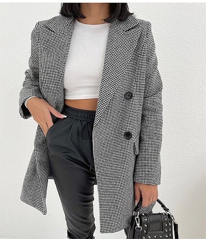 Blazer model kaşe kaban